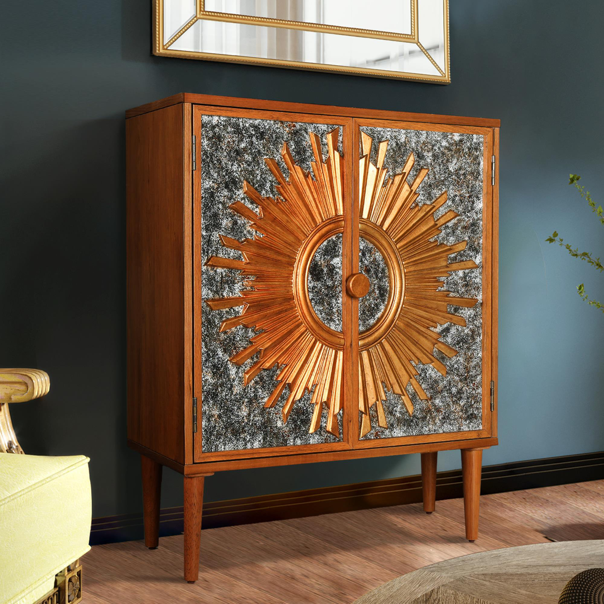 Dakota Fields Bickler Solid Wood 2 Door Accent Cabinet Reviews Wayfair